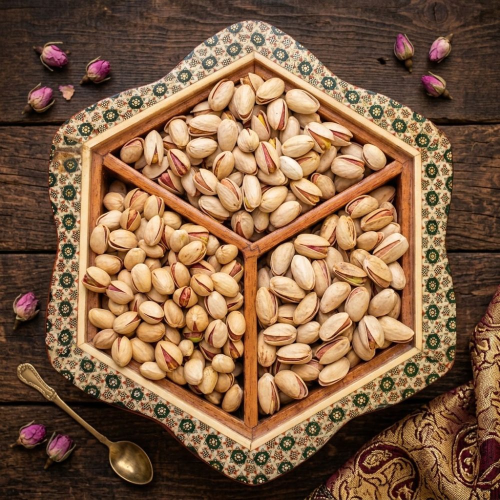 انواع پسته احمد آقایی فندوقی و اکبری