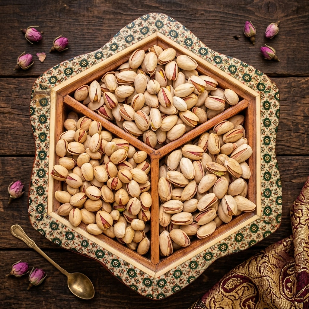 انواع پسته احمد آقایی فندوقی و اکبری